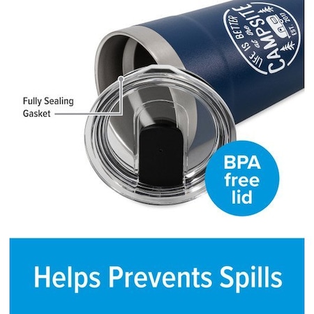 Camco LIFE IS BETTER AT THE CAMPSITE - TUMBLER, PAINTED NAVY, 20OZ 53323